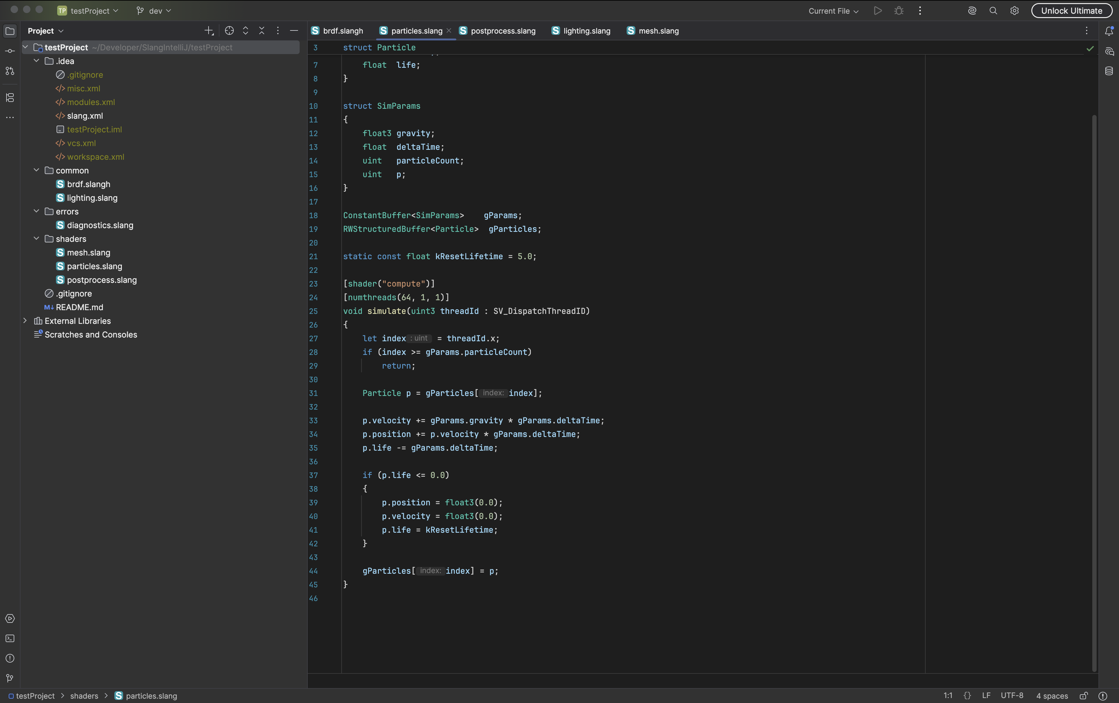 Syntax highlighting in the plugin